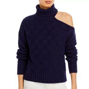 STAUD Navy Turtleneck Sweater